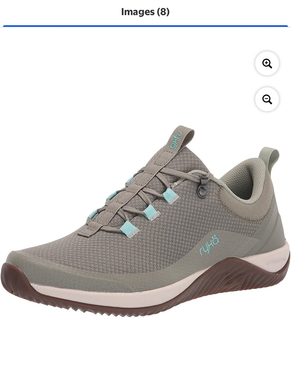 Ryka Women's Taupe Walking Sneakers with Aqua Accents
